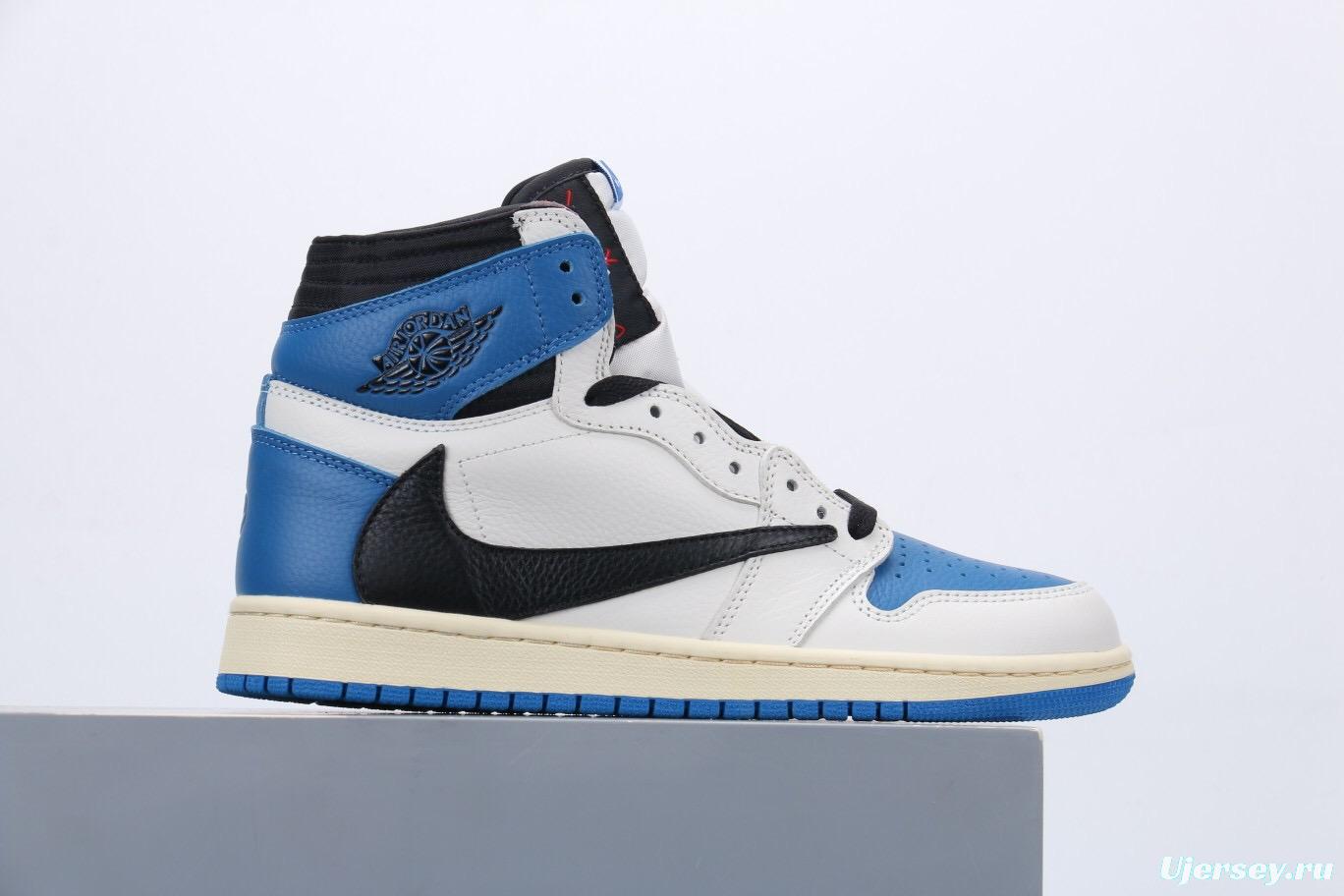 Travis Scott x Fragment x Air Jordan 1 High OG Military Blue