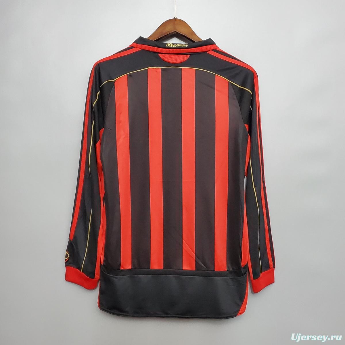 Retro 06/07 AC Milan Long sleeve home Soccer Jersey