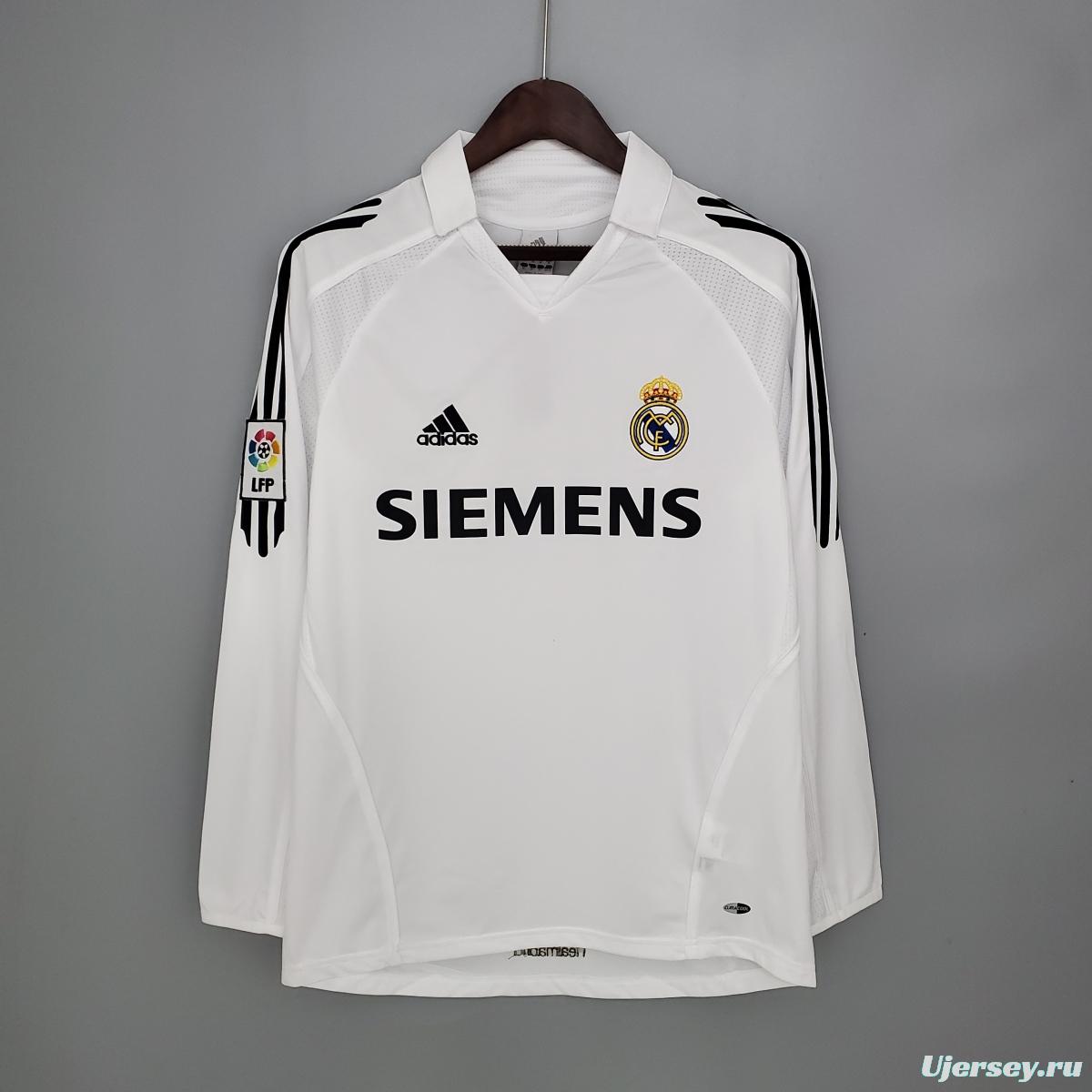 Retro long sleeve Real Madrid 05/06 home Soccer Jersey