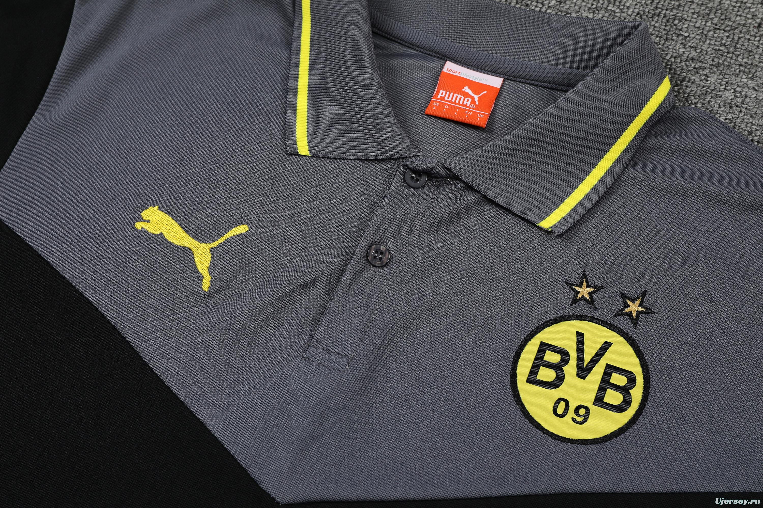 Borussia Dortmund POLO kit Grey Black (not supported to be sold separately)