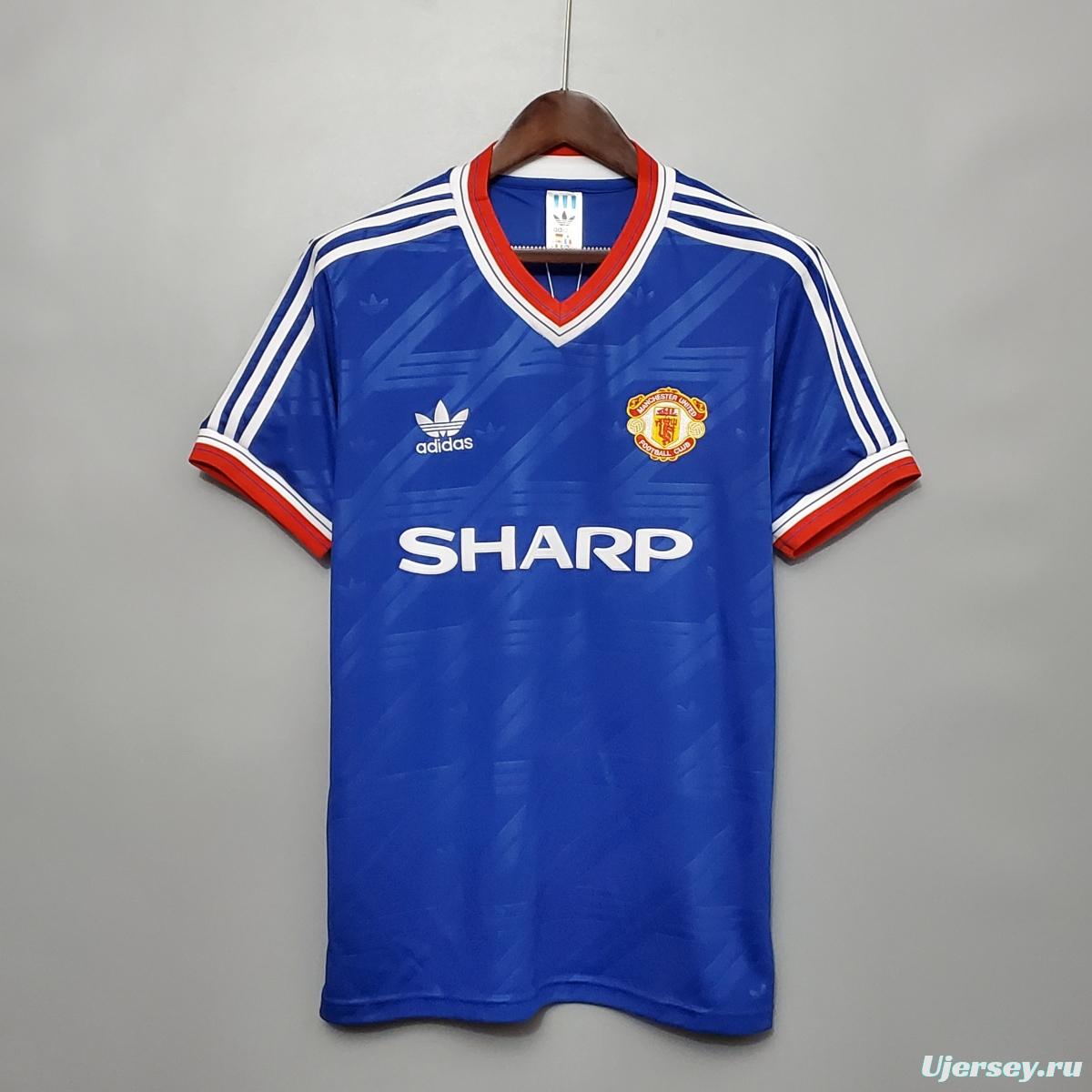 Retro 86/88 Manchester United third away Soccer Jersey