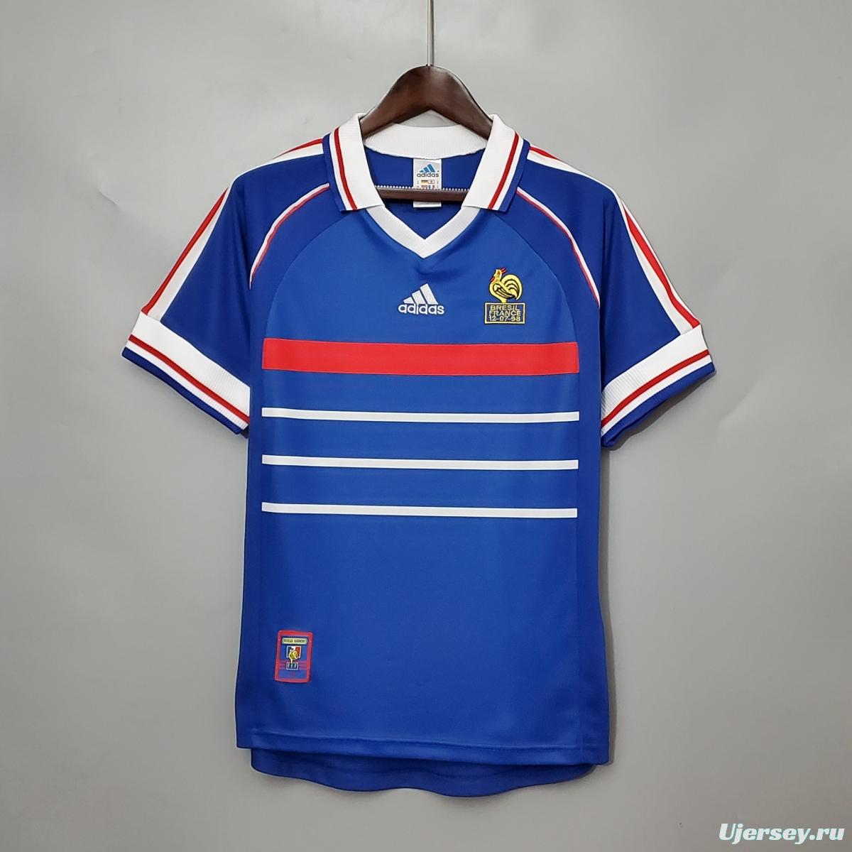 Retro 1998 France home Soccer Jersey