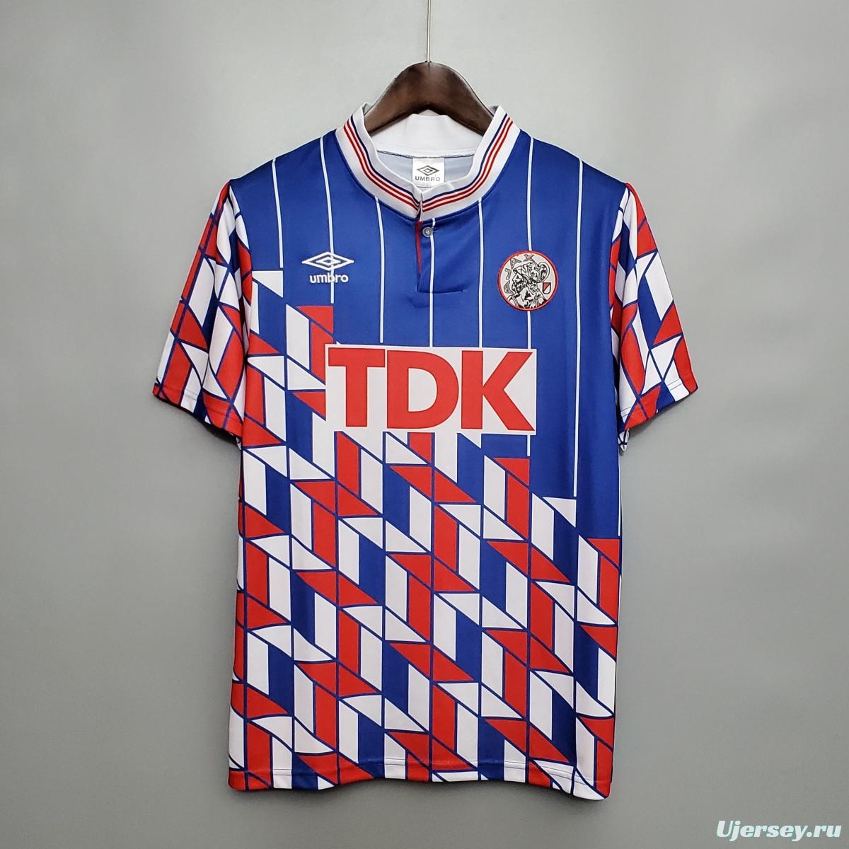 Retro 1990 Ajax away Soccer Jersey