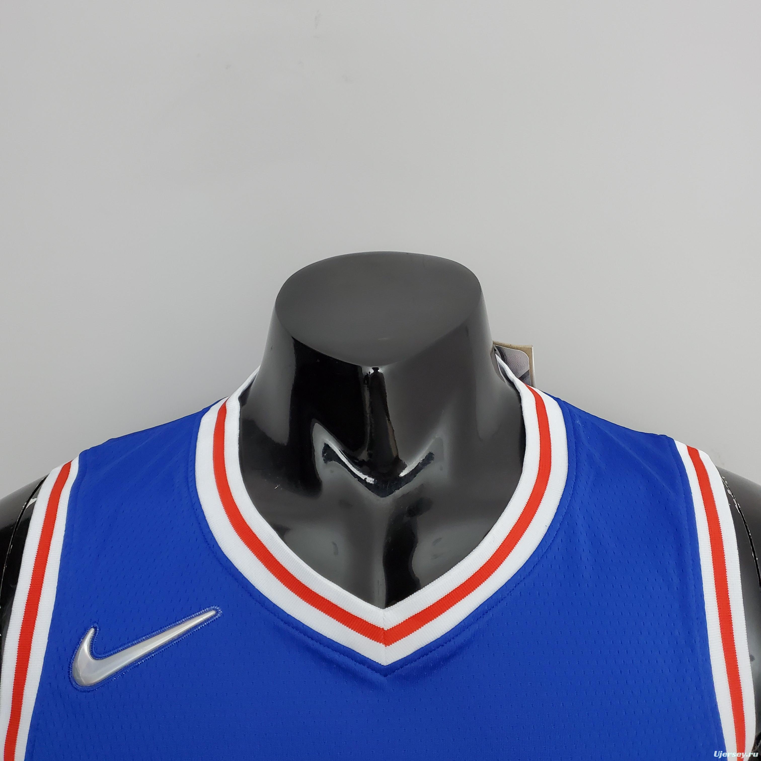 75th Anniversary Philadelphia 76ers MAXEY#0 Blue NBA Jersey