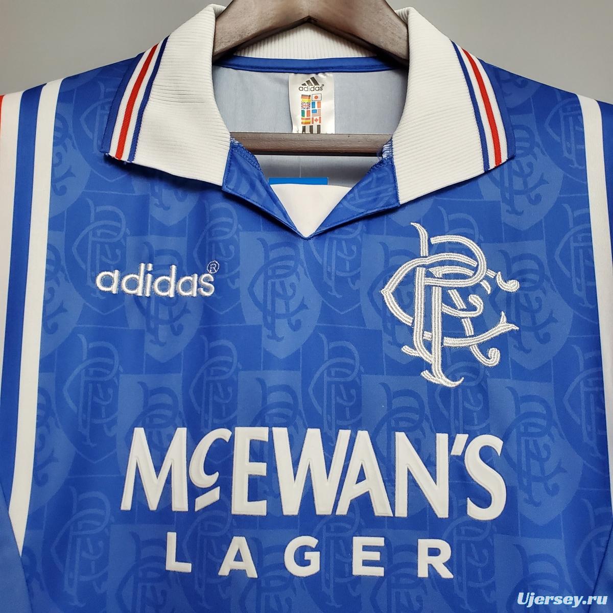 Retro 96/97 Rangers home Soccer Jersey