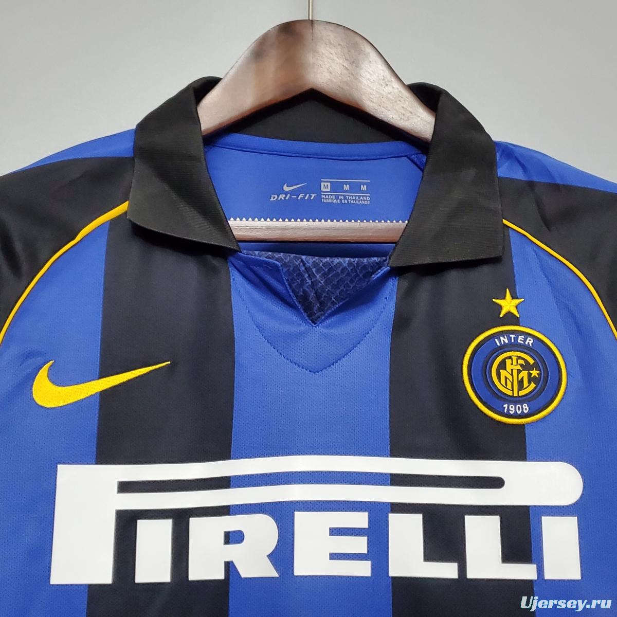 Retro 01/02 Inter Milan home Soccer Jersey