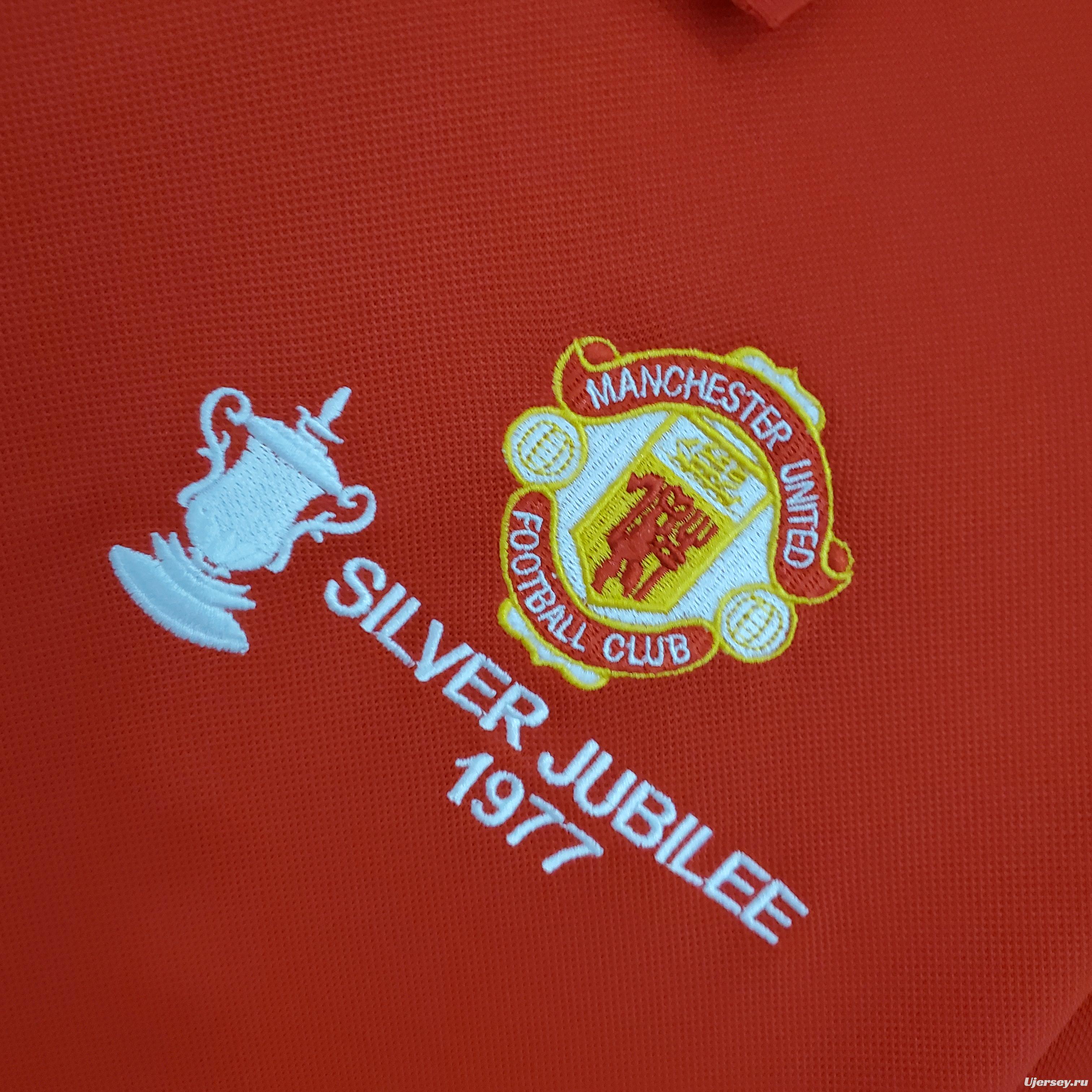 Retro Manchester United 1977 home Soccer Jersey