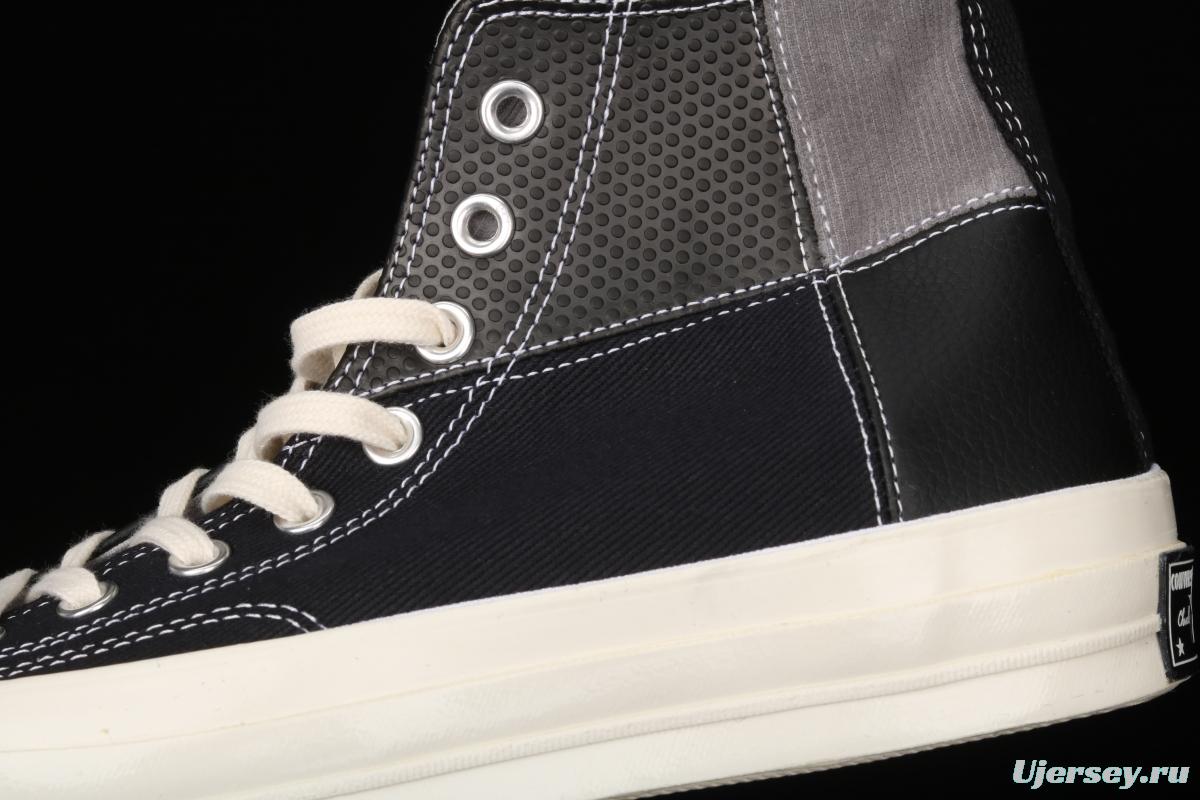 Converse Chuck 70 Converse limited mixed material splicing high-top casual board shoes 163220C