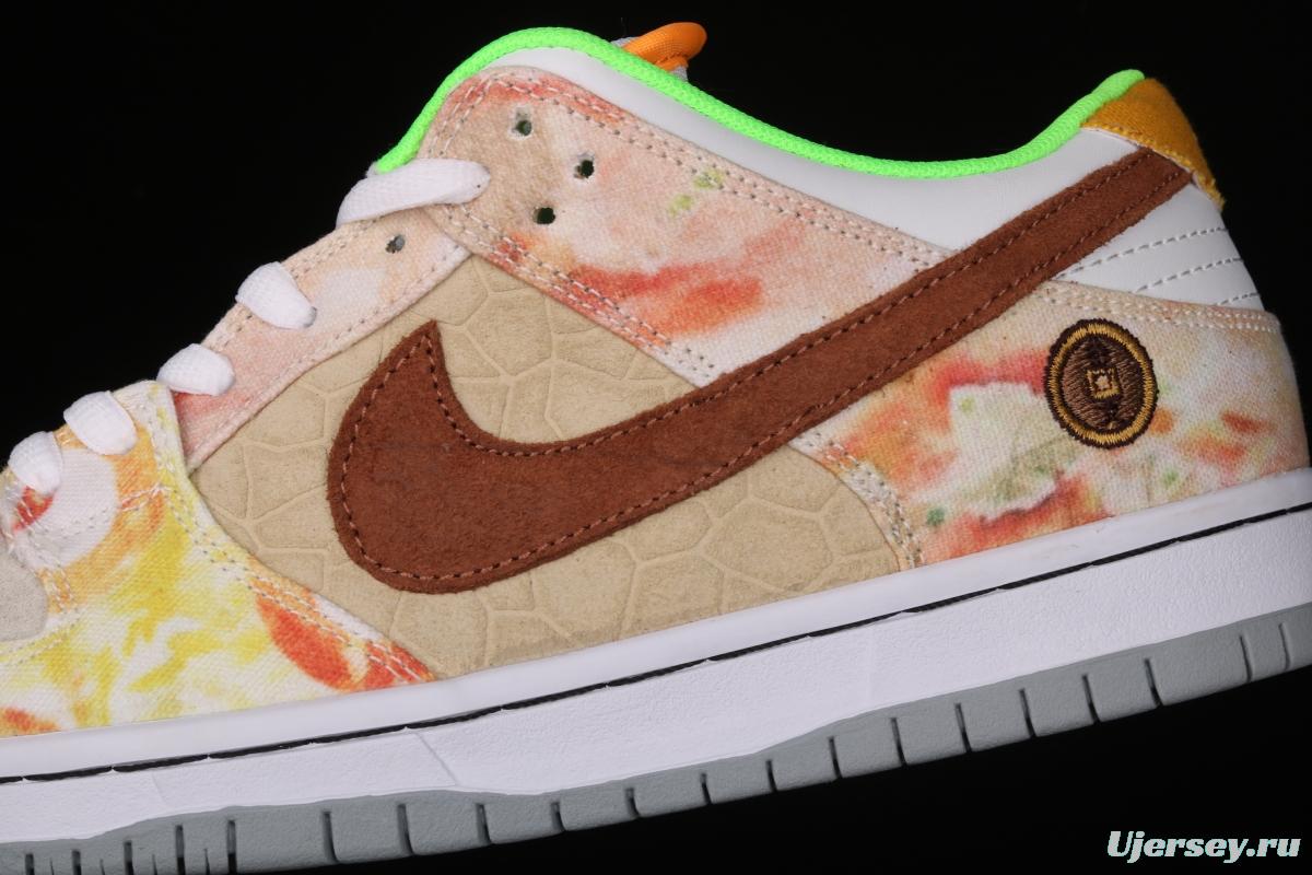 NIKE SB DUNK Low CNY joint style Chinese mandarin duck tie-dyed low-top skateboard shoes CV1628-800