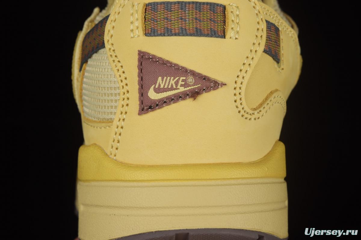 Travis Scoot x NIKE Air Max 1 co-branded wheat vintage casual running shoes DO9392-700