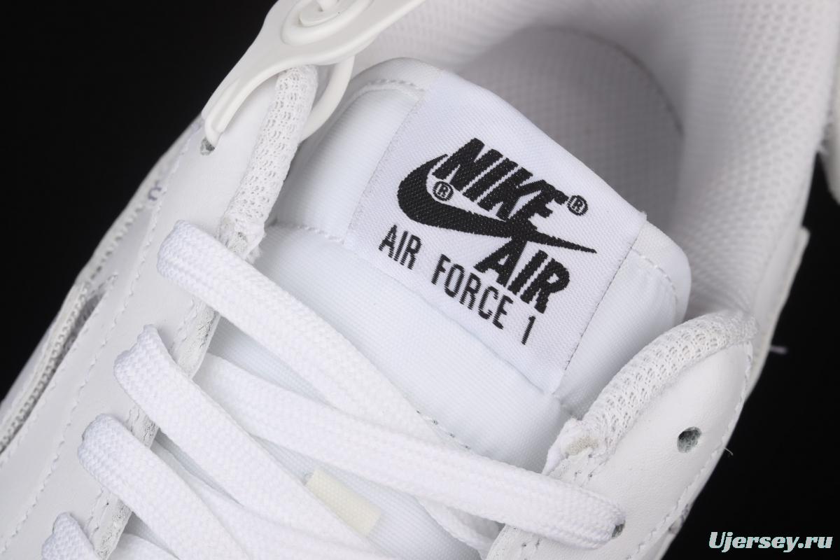 NIKE Air Force 1x 07 Low (GS) White removable Velcro low-top casual board shoes DB2812-100