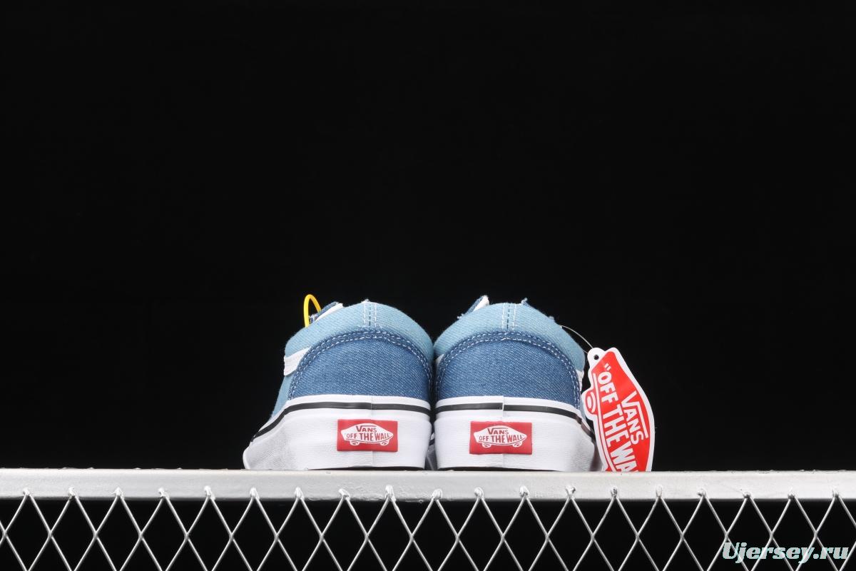 Vans Style 36 half-moon jeans blue side stripes low-edge sports board shoes VN0A38G1Q69