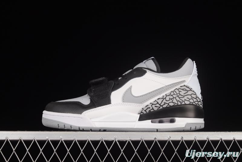 Air Jordan Legacy 312 Black and White Silver Velcro 3-in-1 Sneakers CD7069-105