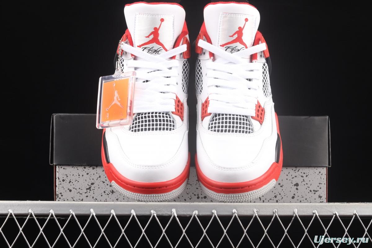 Air Jordan 4 Fire Red White Red Flame Red Basketball shoes DC7770-160