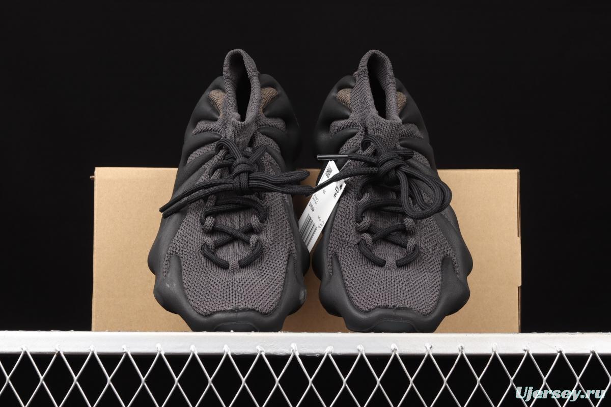 Adidas Yeezy 450s Black Cool GY5368 Justin Bieber all black knitted sock shoes