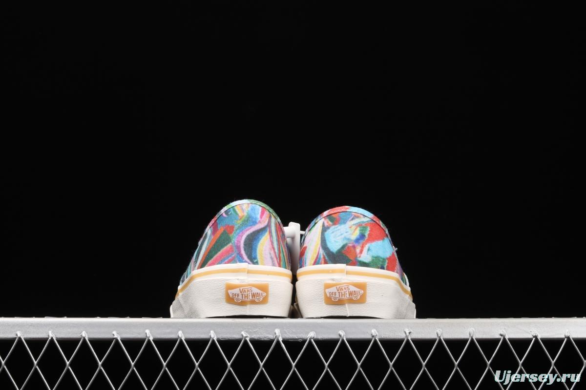 Vans Authentic SF color printing color sole environmental protection canvas board shoes VN0A3MU642D