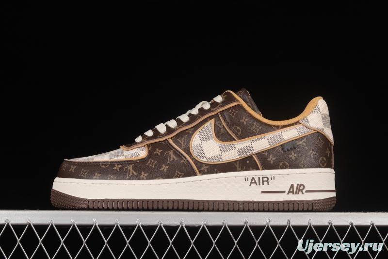 LV x NIKE Air Force 1'07 Low co-branded custom low-top casual sneakers