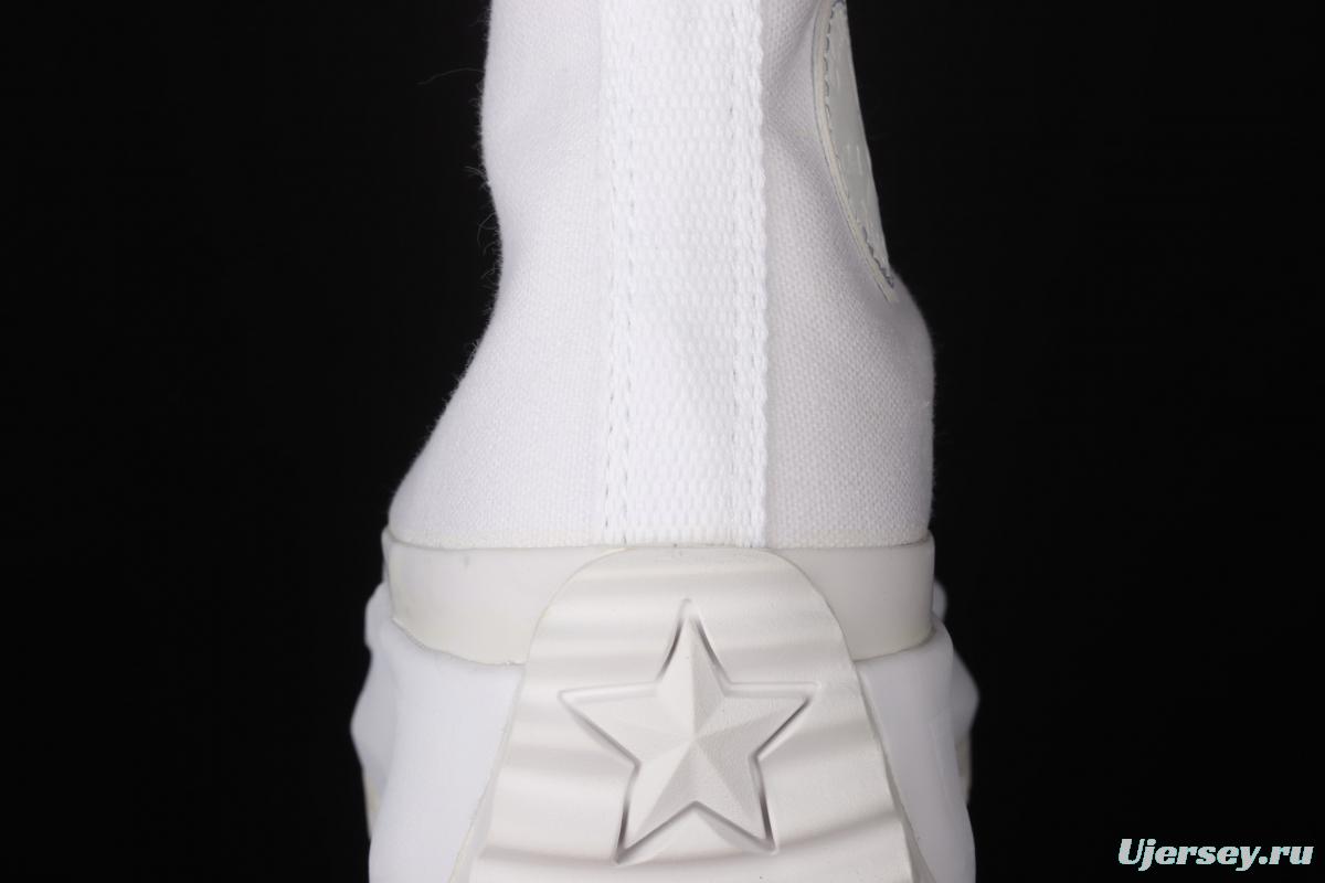 Converse Run Star Hike Converse cream rice rubber heightened thick soles shoes 170777C