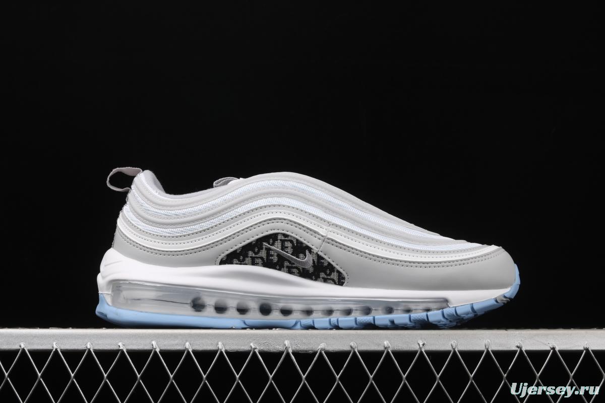 NIKE Air Max 97 Lx Dior color 3M reflective bullet air cushion running shoes AR8898-002