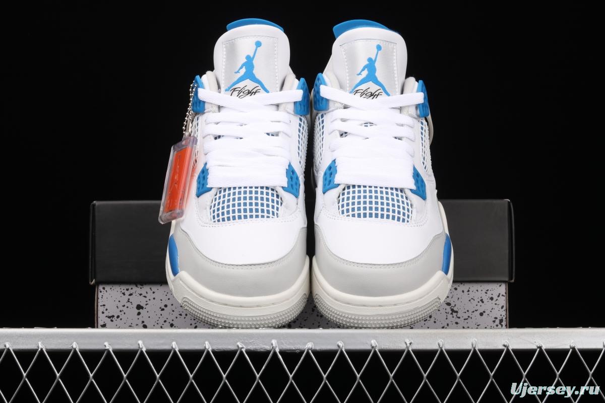 Air Jordan 4 Retro Military Blue White Blue 308497-105