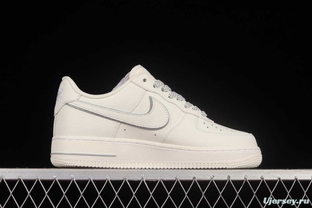 Kith x NIKE Air Force 1'07 Low Rice Silver New York Limited Starry Low-Top Casual Sneakers NY2022-017