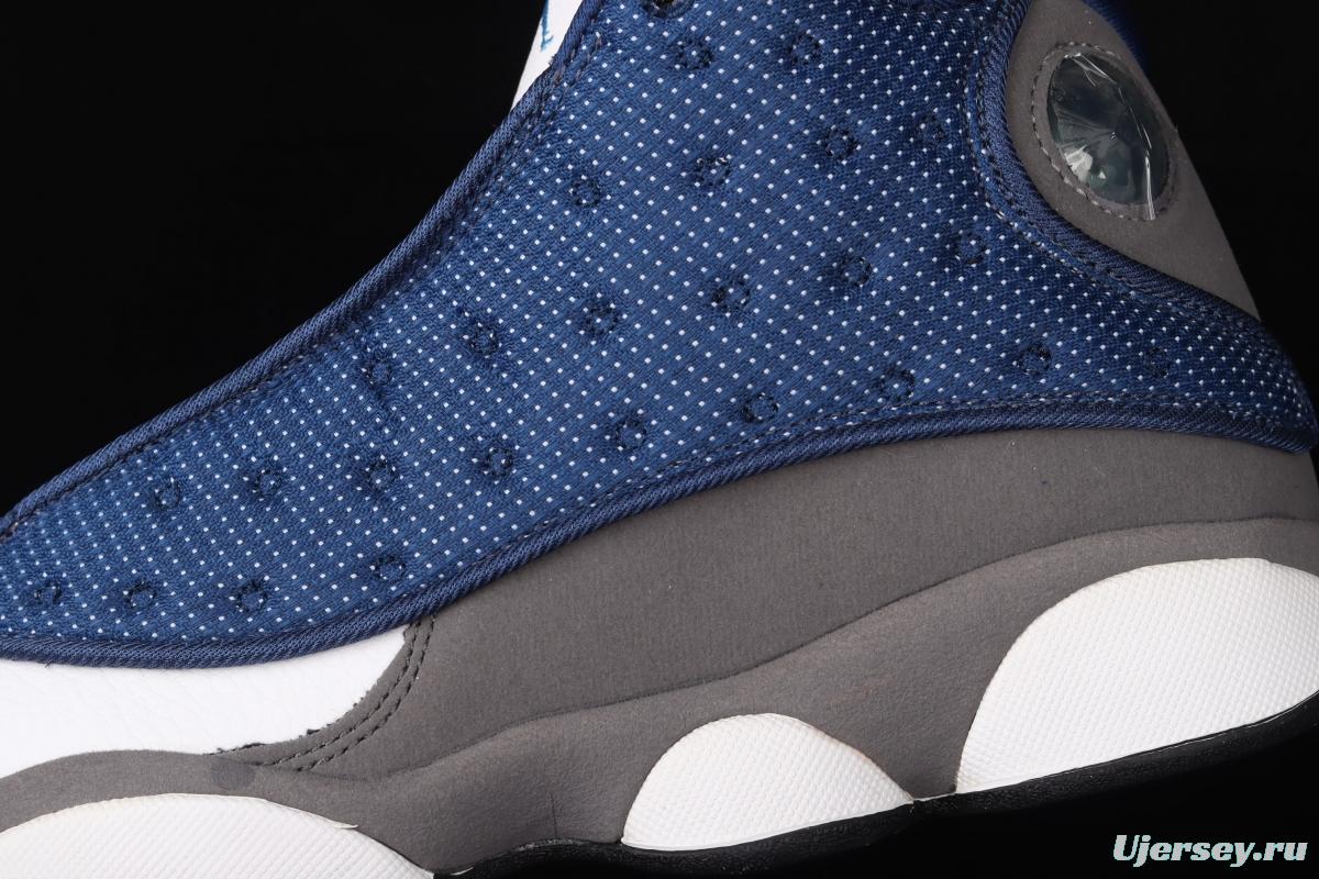 Air Jordan 13 Flint GIGI 3 3 White Blue Naval Blue 415171-404