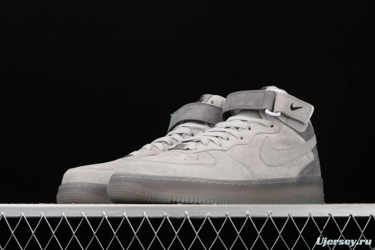 Reigning Champ x NIKE Air Force 1x 07 Mid defending champion 3M reflective sports leisure board shoes 807618-200