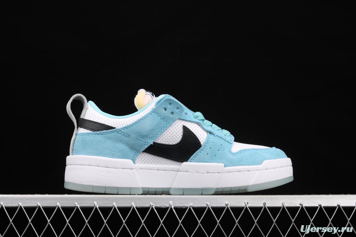 NIKE DUNK Low Disrupt White/Sand/Ghost/Sail lightweight dunk destruction series deconstructed wind low side casual skateboard shoes DD6619-400