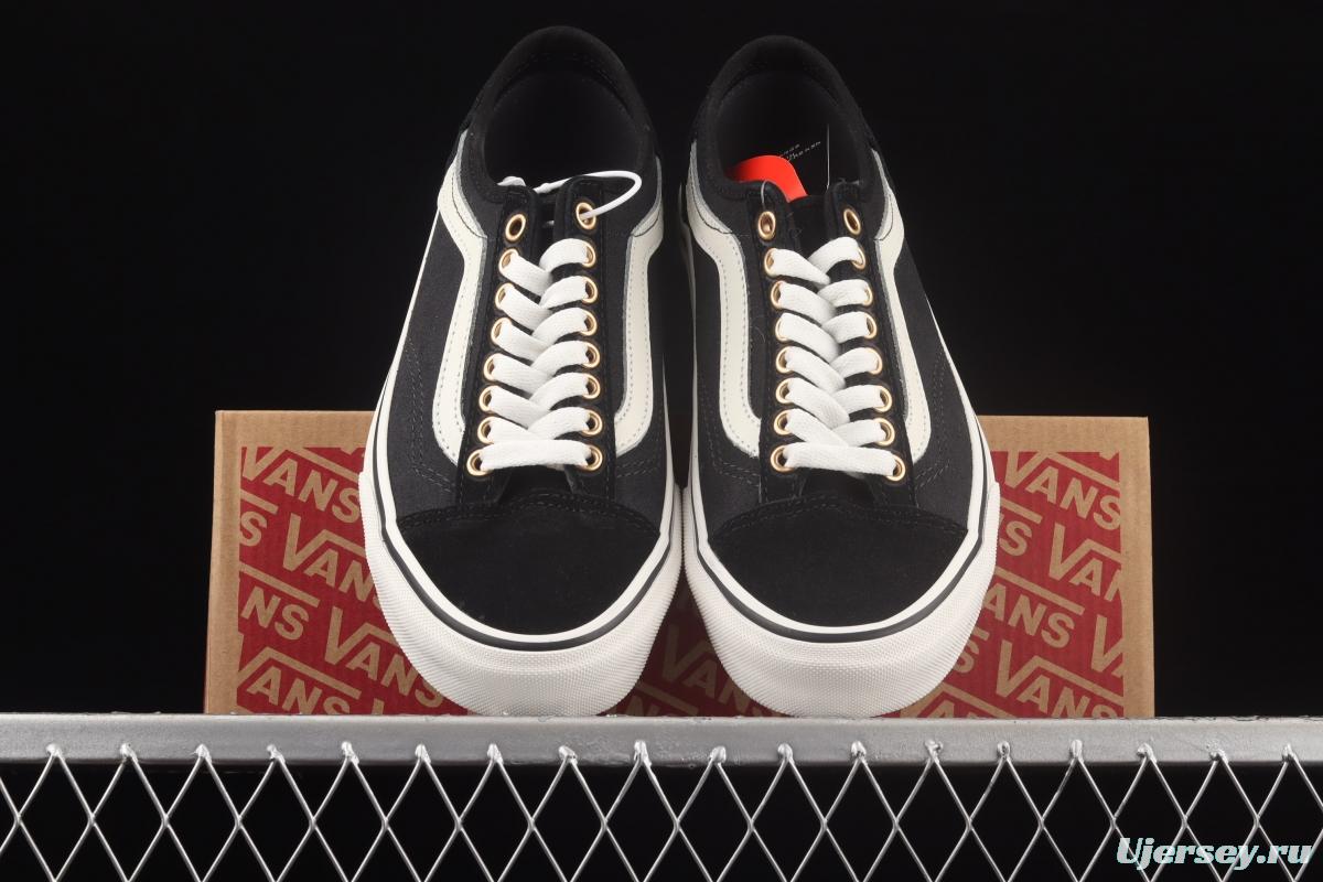 Vans Style 36 Decon SF Black and Grey spliced Butterfly Flower Leisure Board shoes VN0A5HYRA1H