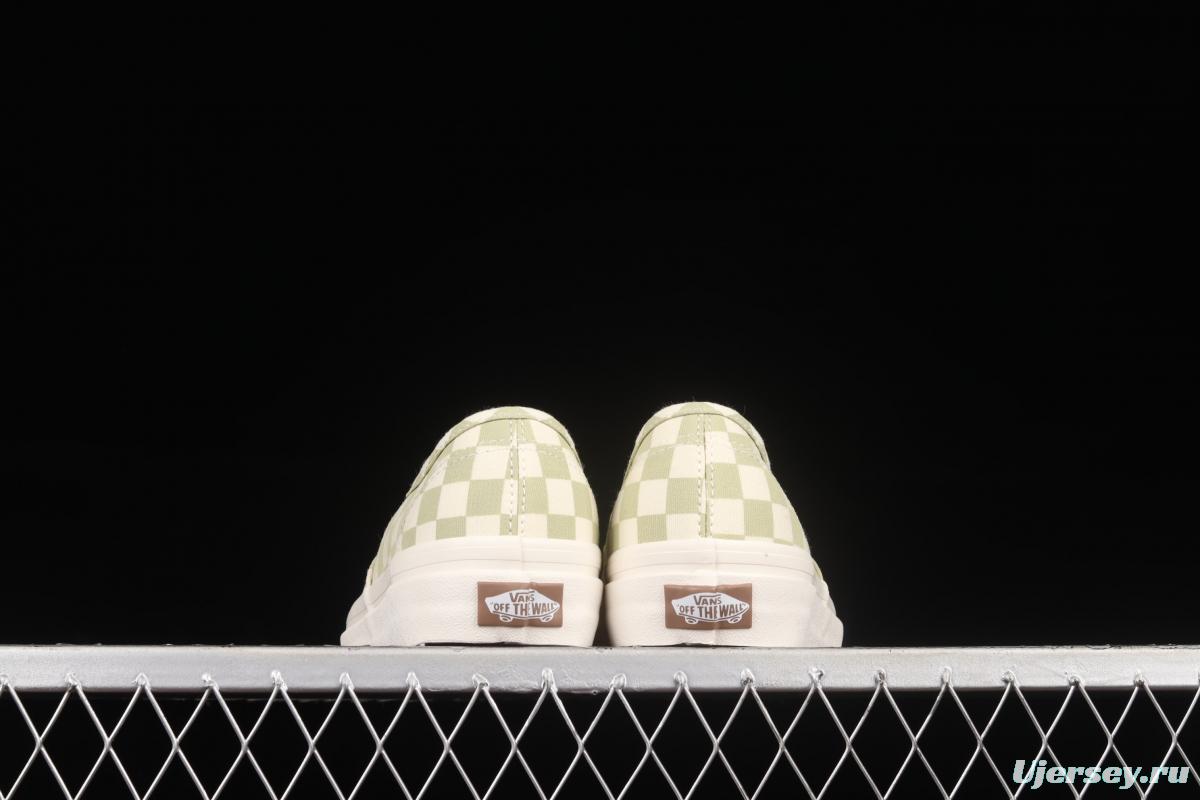 Vans Authentic Anaheim series classic green and white checkered low-top casual board shoes VN0A5HZS9F0