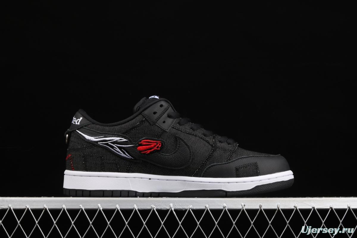 Wasted Youth x NIKE SB DUNK Low SB buckle rebound fashion casual board shoes DD8386-001