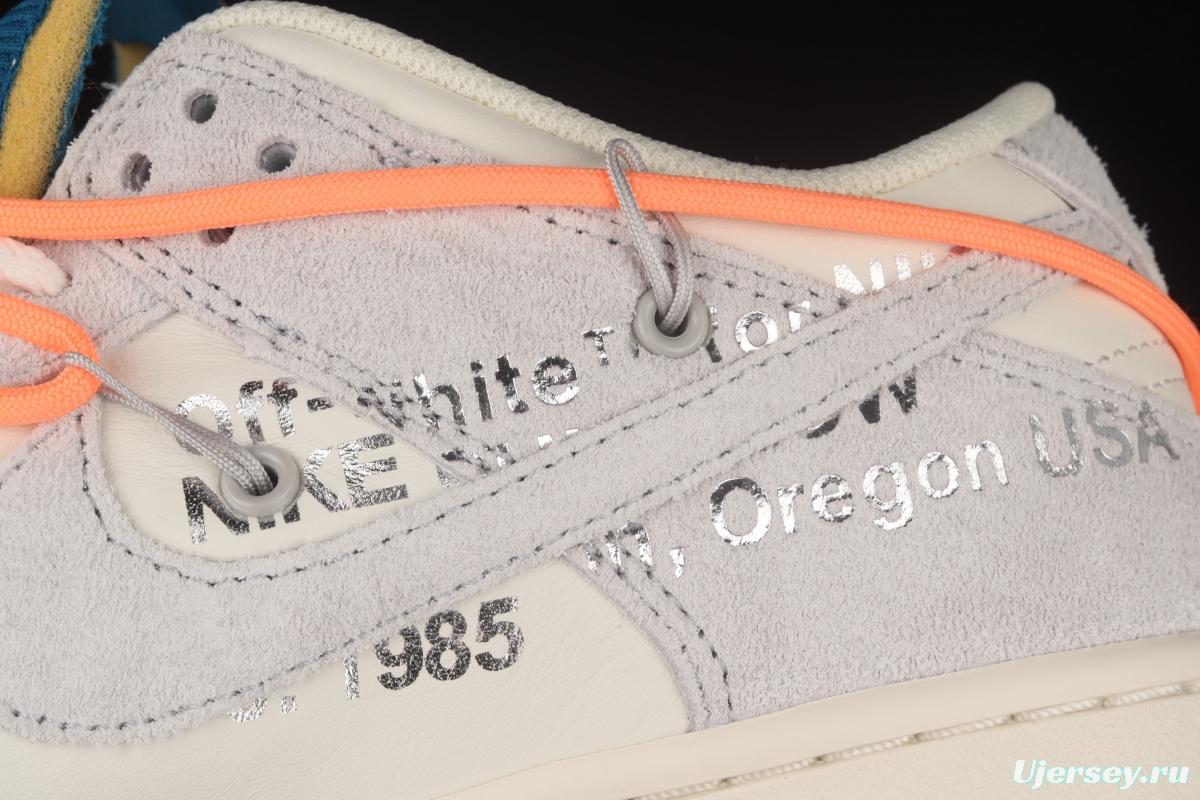 OFF-White x NIKE DUNK Low OW suede SB buckle rebound fashion casual board shoes DJ0950-119