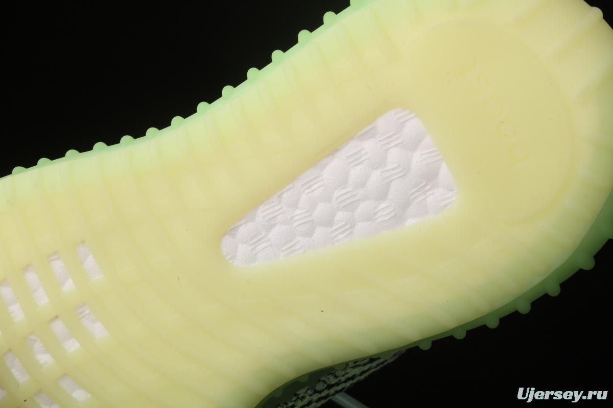 Adidas Yeezy Boost 350V2 Yeezreel FX4130 Darth Coconut 350 the second generation of hollowed-out black and yellow luminous stars