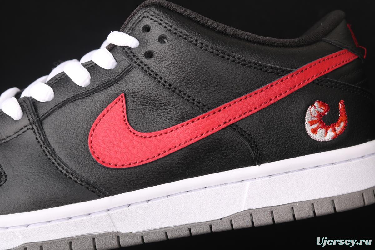 NIKE DUNK Low Premium 2020 black and red shrimp low-side leisure sports skateboard shoes 313170-060