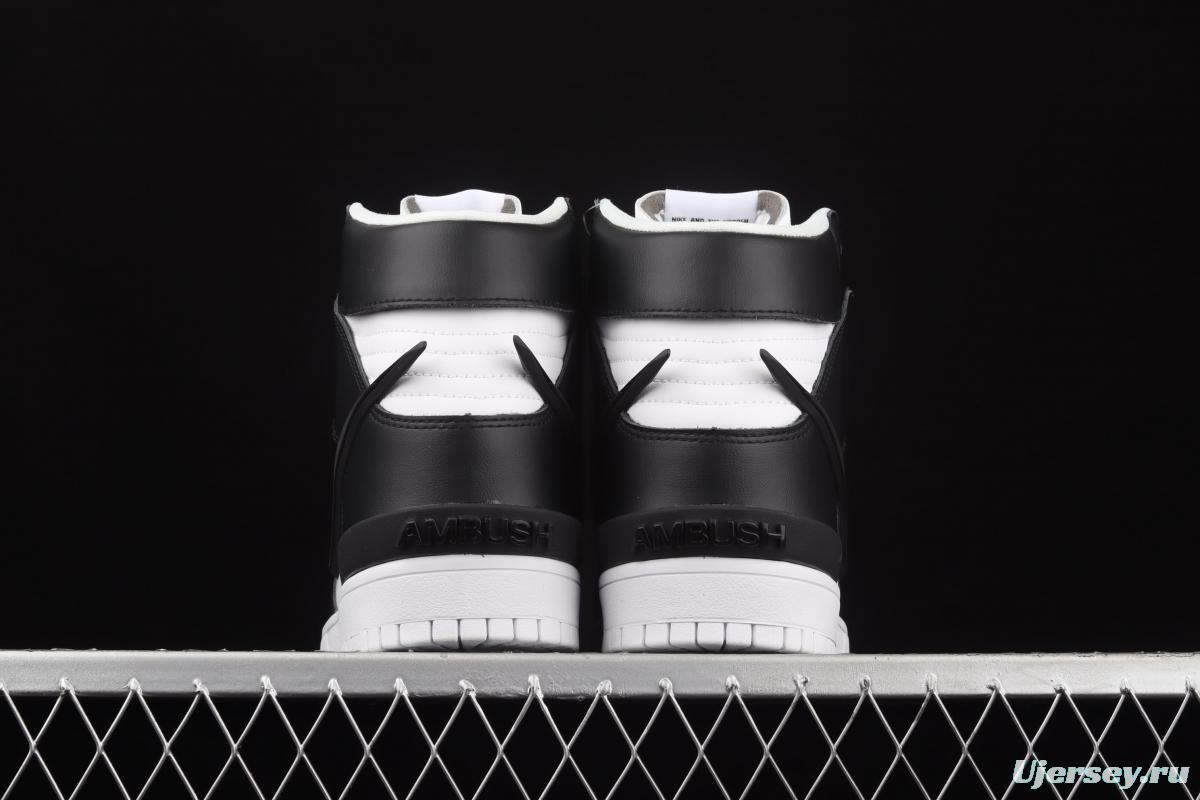 Ambush x NIKE DUNK High Black black and white panda high-top casual board shoes CU7544-001
