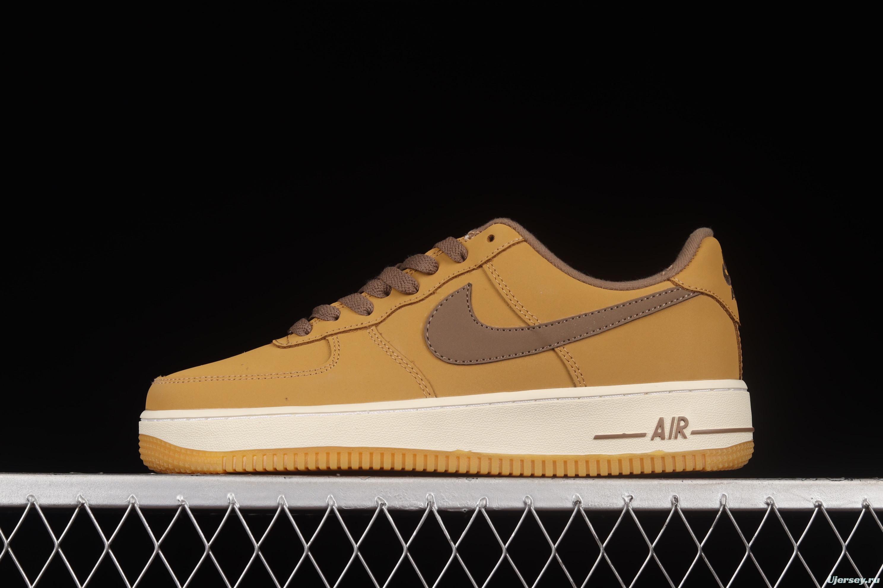 NIKE Air Force 1o07 Low wheat low-top casual board shoes 309652-721