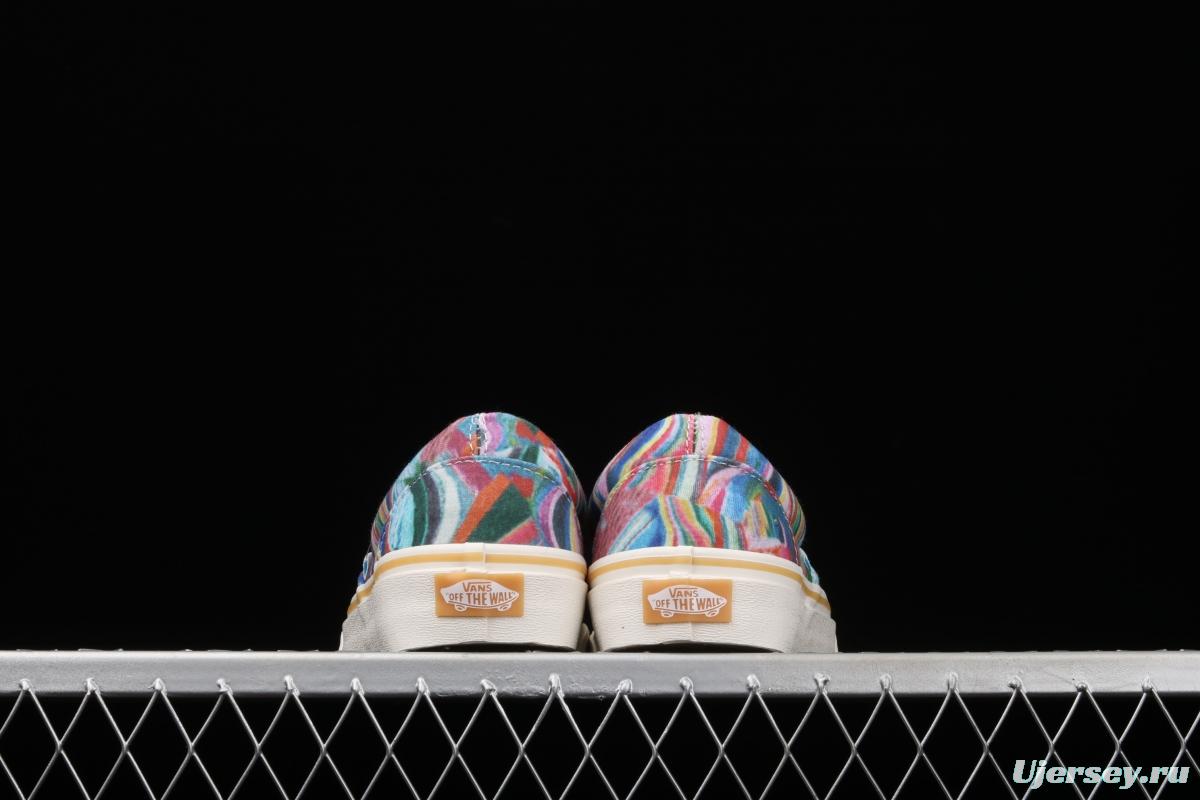 Vans Authentic SF color printing color sole environmental protection lazy man canvas board shoes VN0A3MU646B