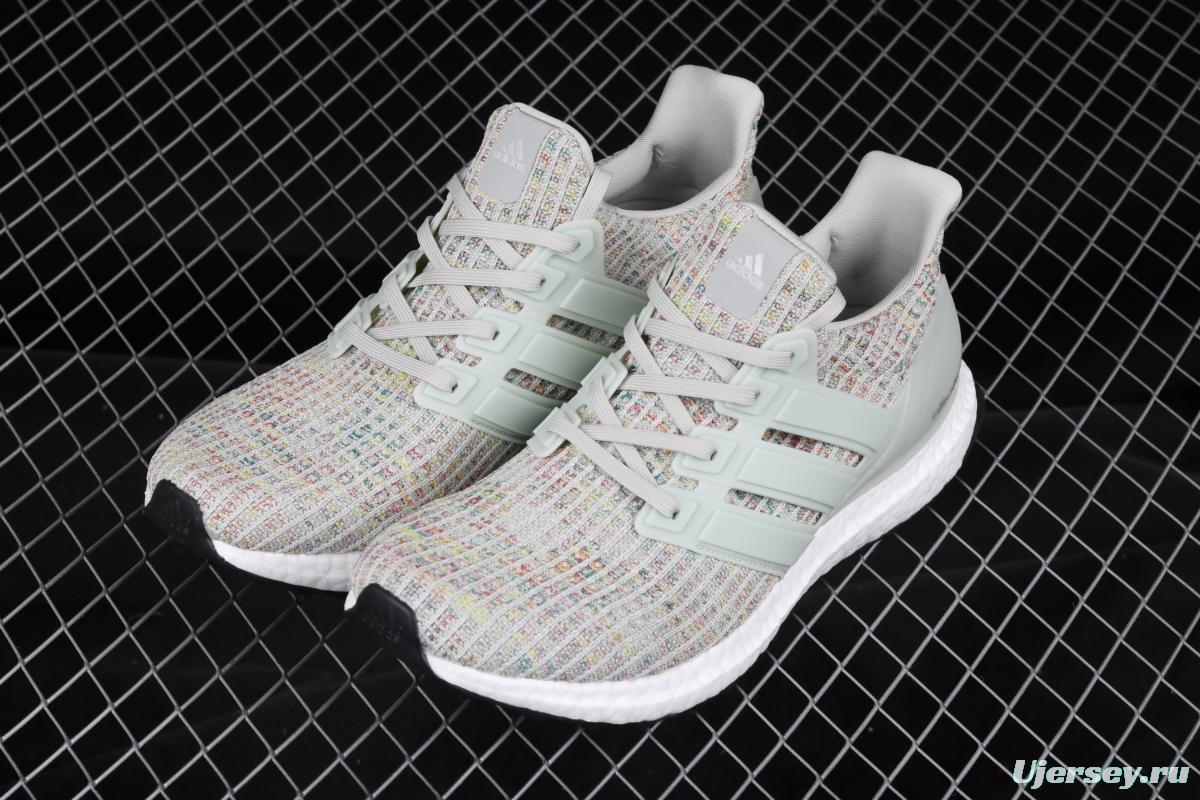 Adidas Ultra Boost 4.0 Grey Multicolor CM8109 Das fourth generation knitted striped mint gray UB