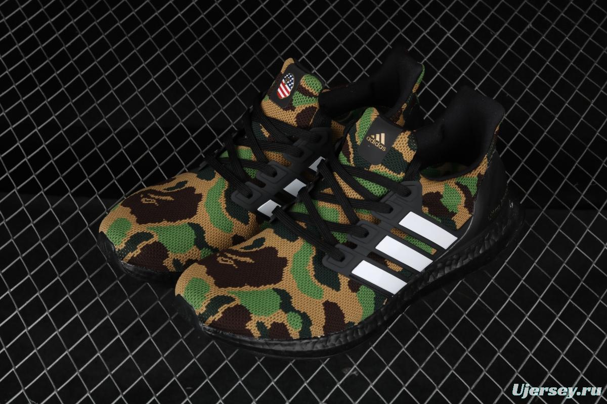 Bape x Adidas Ultra Boost Green Camo F35097 1.0 early generation UB leisure sports jogging shoes