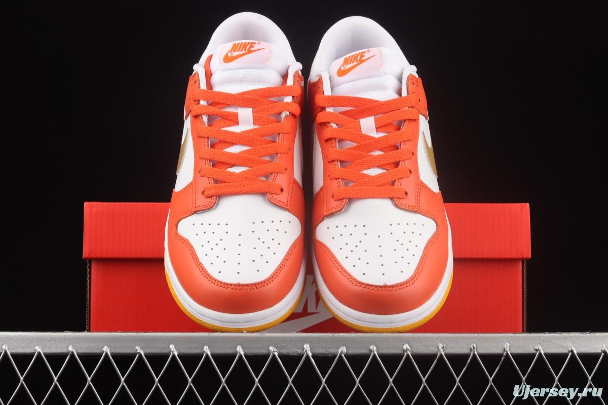 NIKE DUNK Low Golden Orange Platinum Orange SB rebound Fashion Leisure Board shoes DQ4690-800