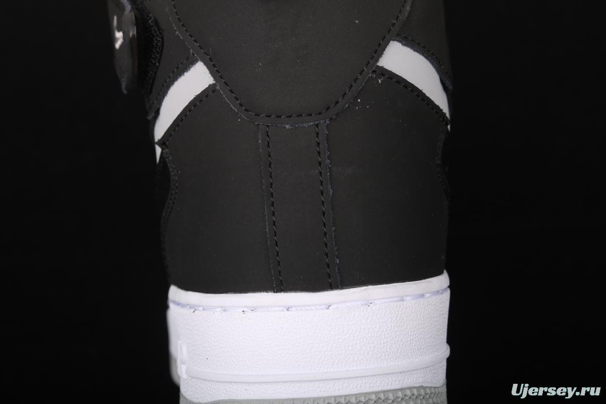 NIKE Air Force 1 Lv8 ShAdidasow Grey Shadow Grey side Logo3M reflective board shoes BQ6819-008