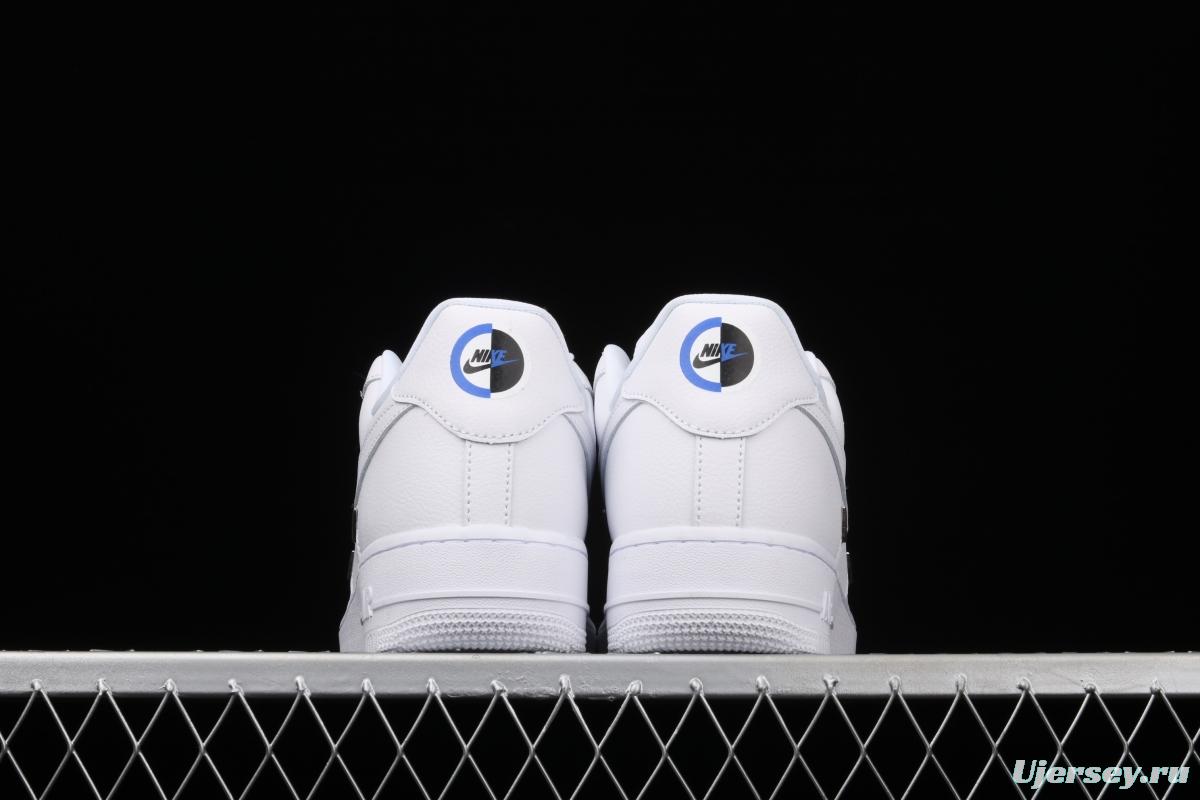 NIKE Air Force 11607 Low All white joint name small silver hook low-top casual board shoes CT1990-100