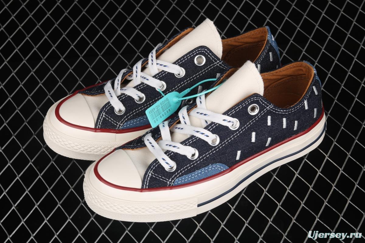 Converse Chuck 70s denim electric embroidered low-top casual board shoes 171065C