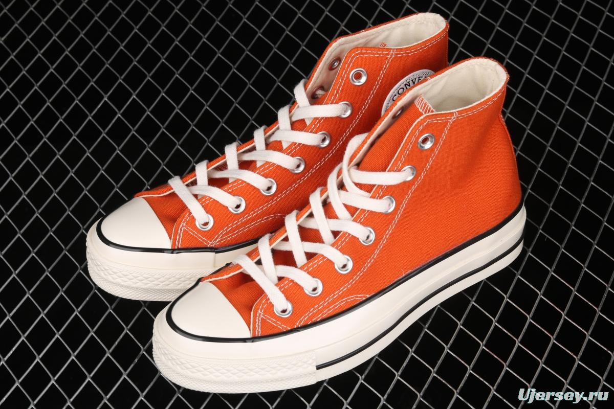 Converse Chuck 70s spring new color bonfire orange matching high-top casual board shoes 171475C