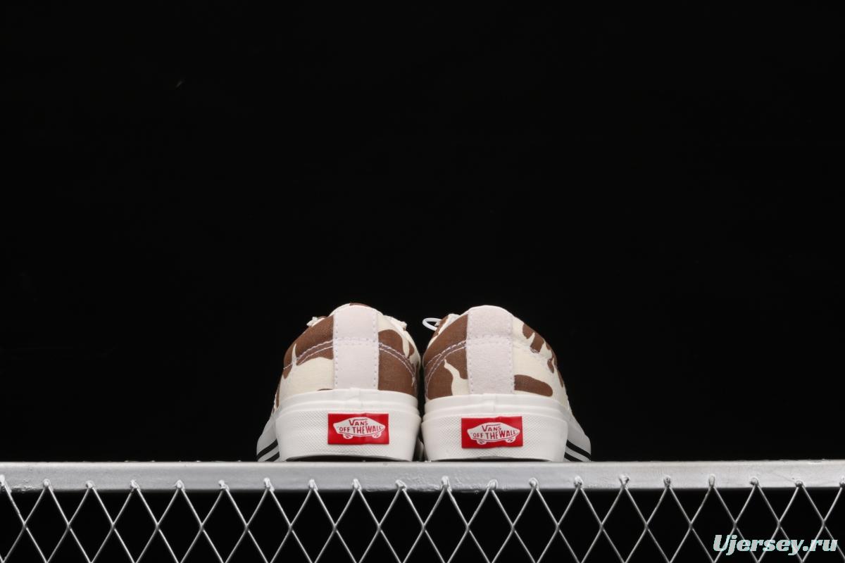 Vans Sid DX Vance brown cow striped Anaheim canvas board shoes VN0A4BTX41A