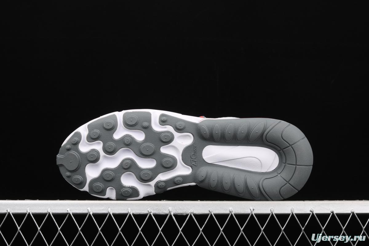 NIKE Air Max 270React new high-frequency mesh function half-palm air cushion cushioning running cloth shoes CD6615-100