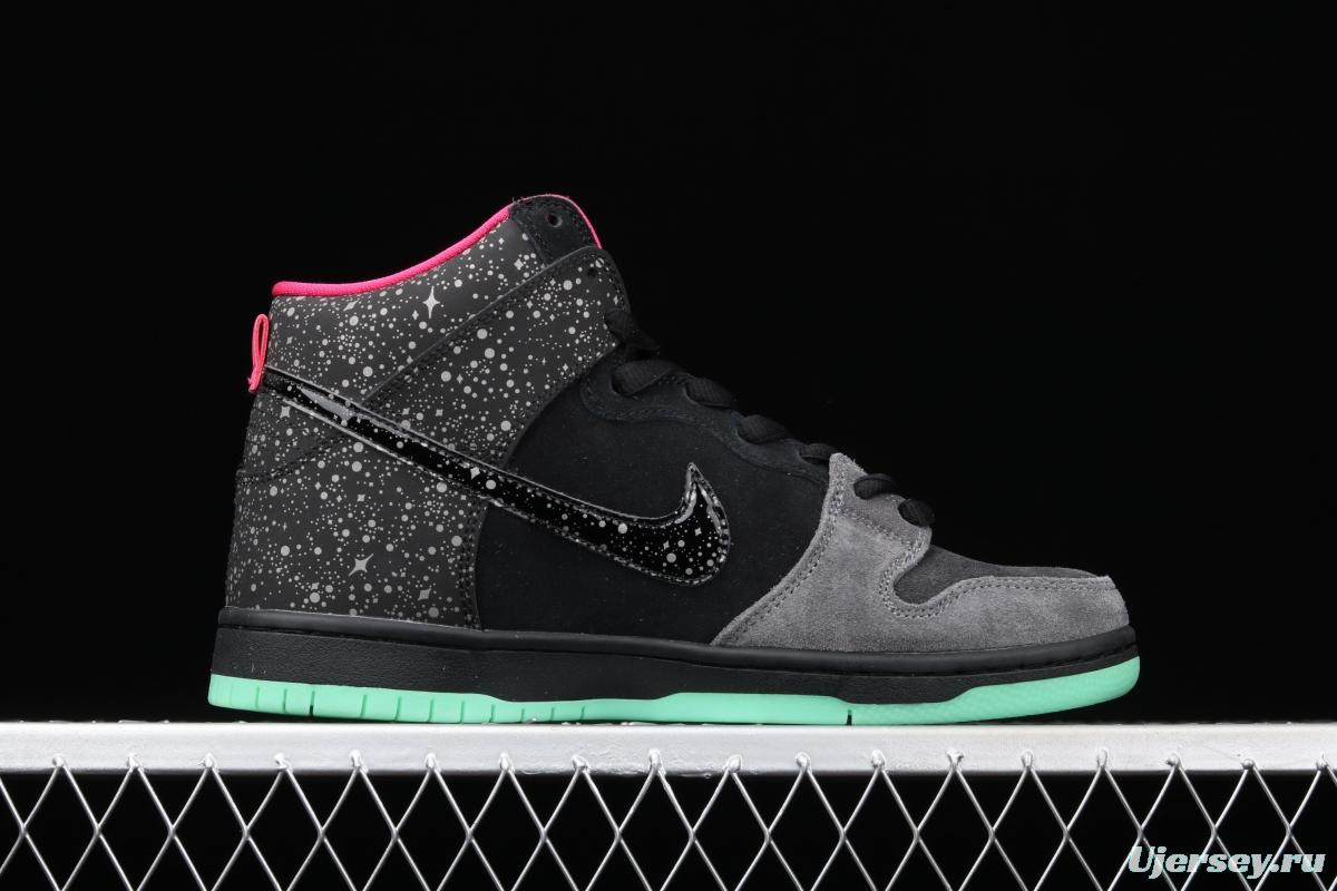 NIKE SB DUNK High Premium AE QS aurora borealis high-top skateboard shoes 313171-063