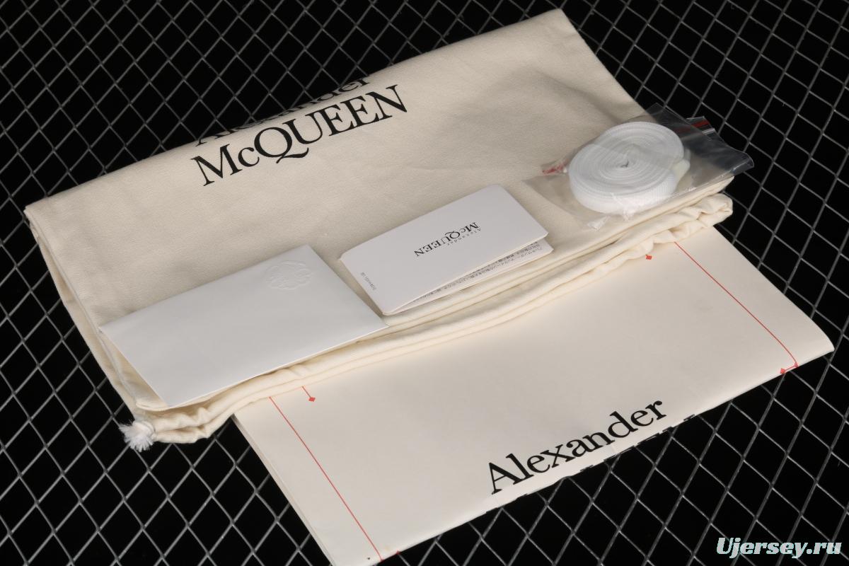 Alexander McQueen blue silk cowhide tail