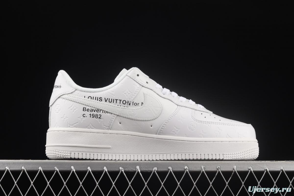 NIKE Air Force 1' 07 Low LV printed all-white low-top casual board shoes LA2314-100