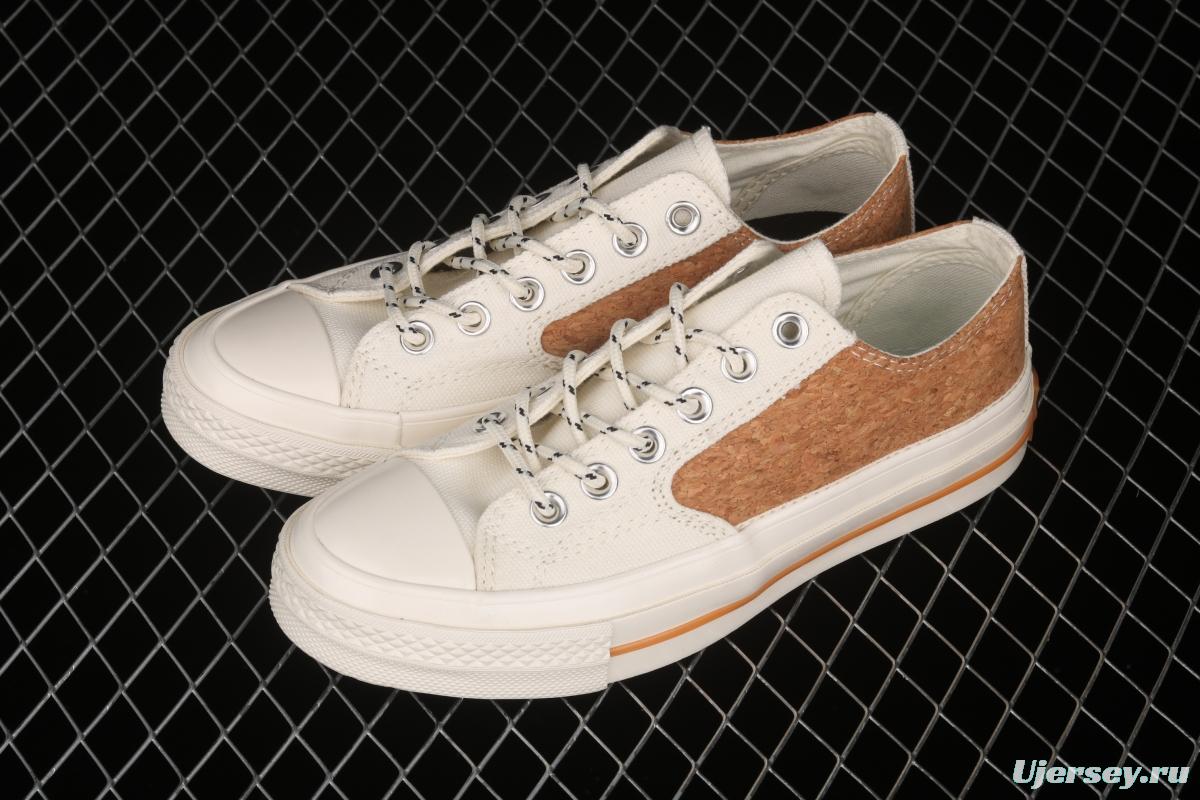 Converse 1970's Converse new cork color textile spliced low-top casual board shoes 170855C